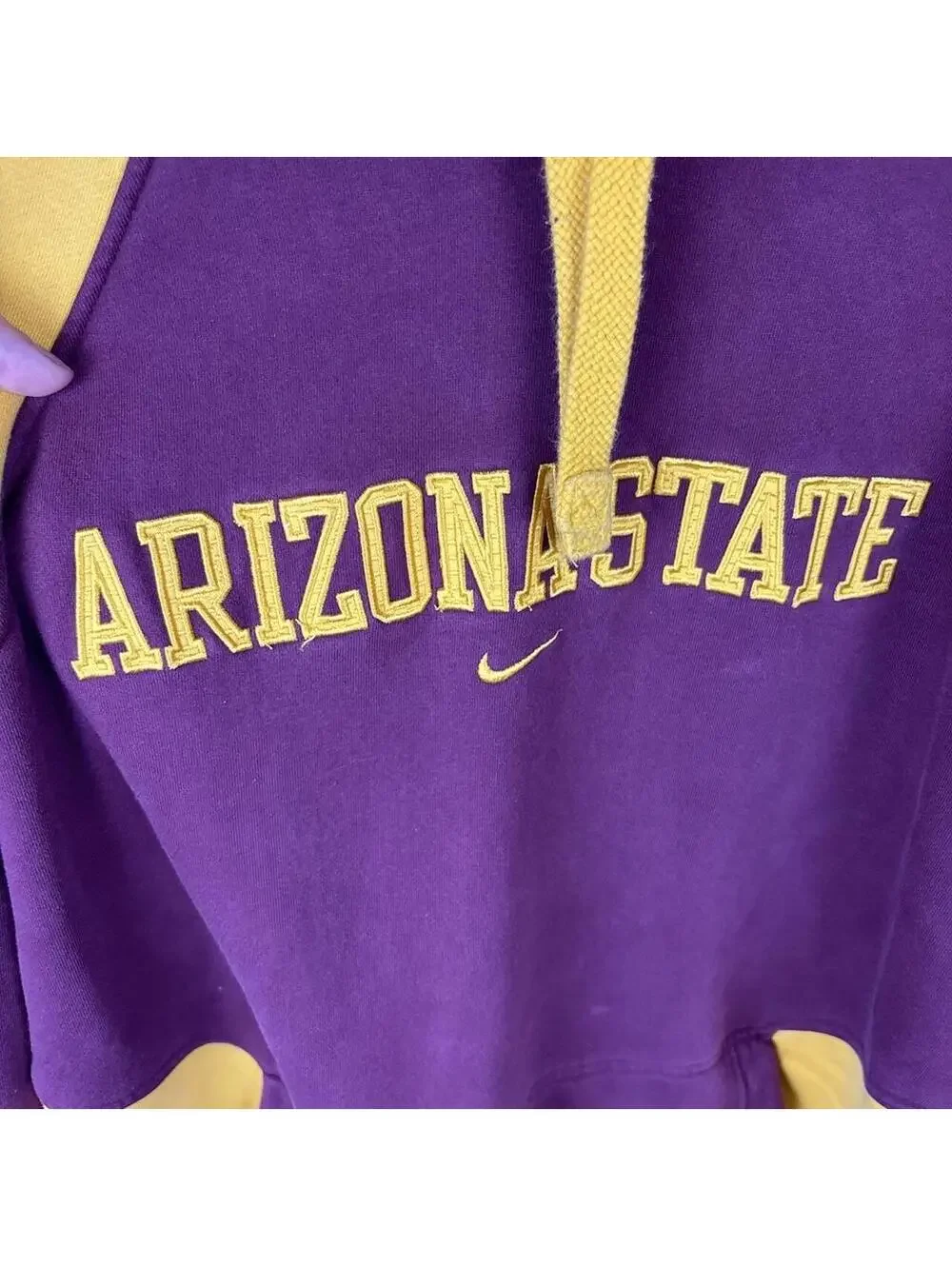 Vintage 2000s Nike Center Swoosh Arizona State Hoodie Maroon XXL